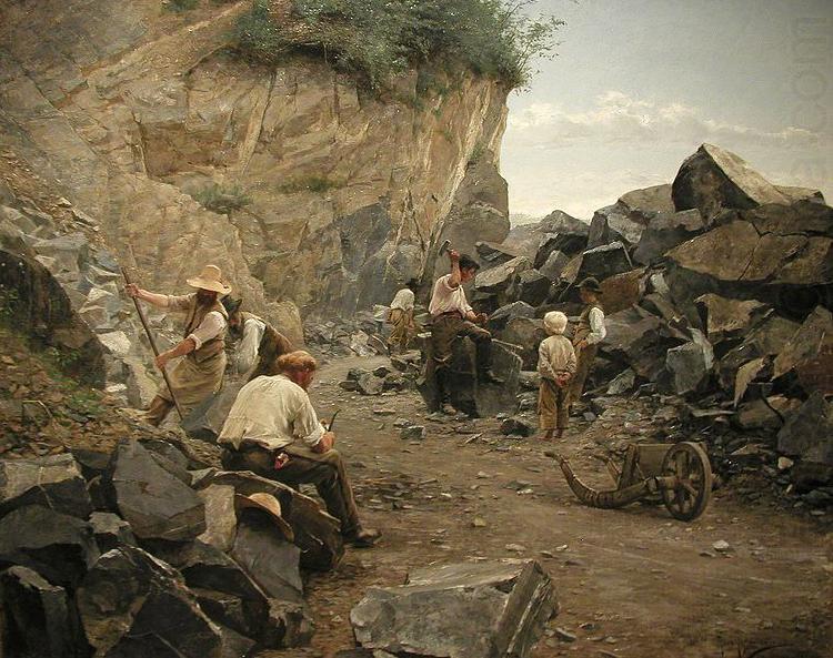 In the Quarry. Motif from Switzerland, Axel Jungstedt